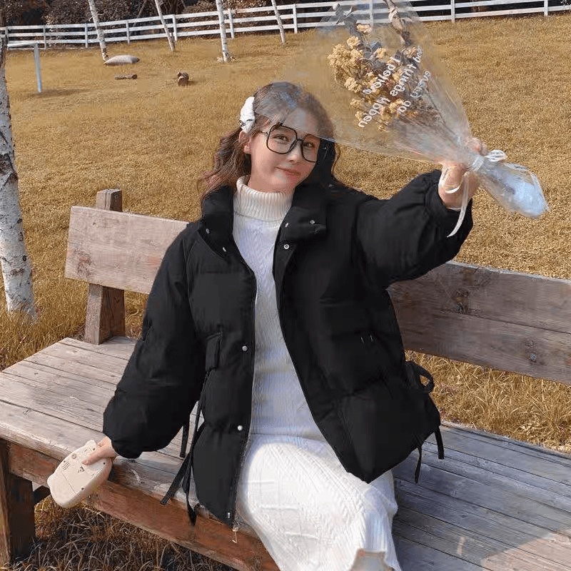 (Free ship) FREE SHIP MAX ÁO PHAO BÉO NỮ CHẦN BÔNG BA LỚP CÓ NÓN LÔNG THÁO RỜI CỰC ẤM SIÊU SANG CHẢNH PHONG CÁCH HÀN QUỐ