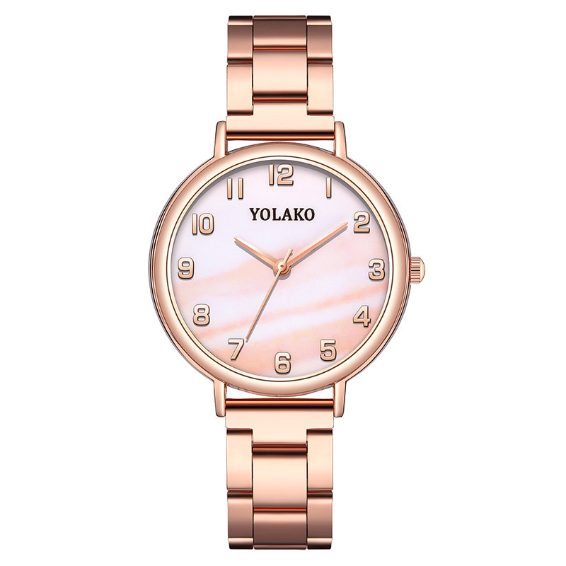 ZOLFA Fashion Rose Gold Ladies Wrist Watches Elegant White Stainless Steel Womens Quartz Watch Dress Clocks Lady Analog Watches Đồng hồ nữ