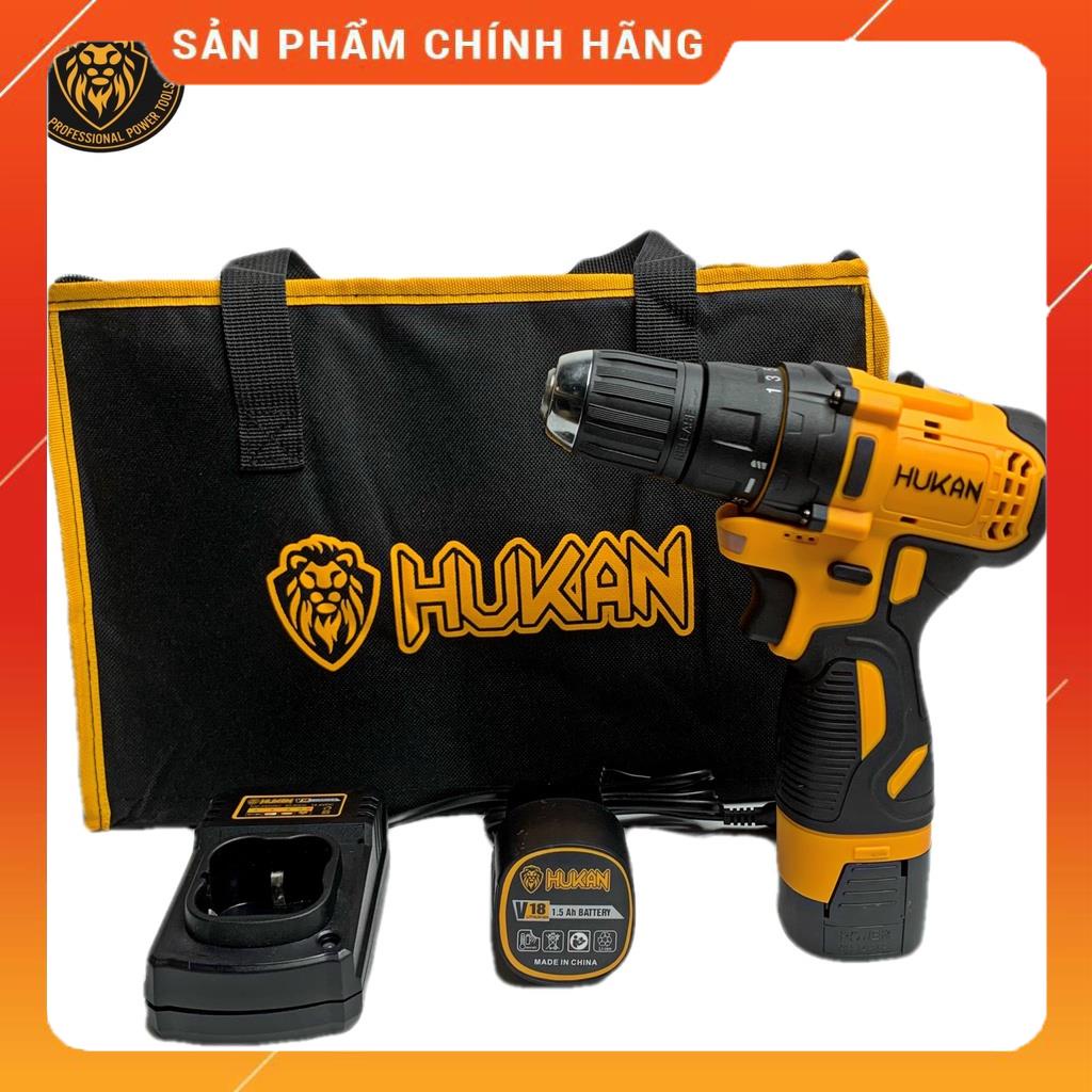 Máy Khoan Pin HUKAN HK-F10 Không Chổi Than 18V Tặng Kèm Túi Đeo
