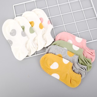Vớ màu tương phản chấm bi (2 đôi) minigood