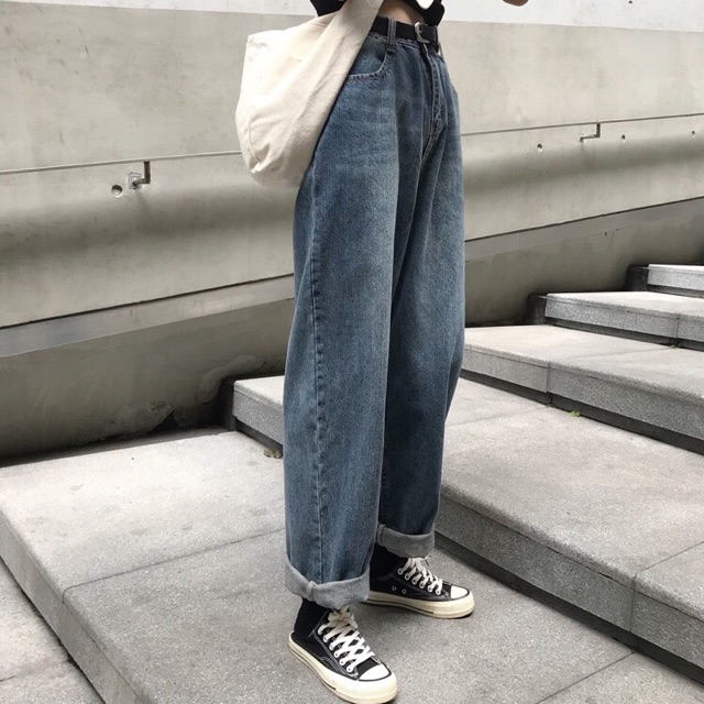 Quần jeans ống suông lửng cạp cao (có size to cho người béo)
