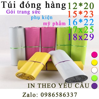 NHỎ NHẤT Túi Đóng Hàng Có Băng Keo Dính Bao Bì Nilon bé (Tui Niem Phong Ship COD 12x20 15x23 16x22,17x25)