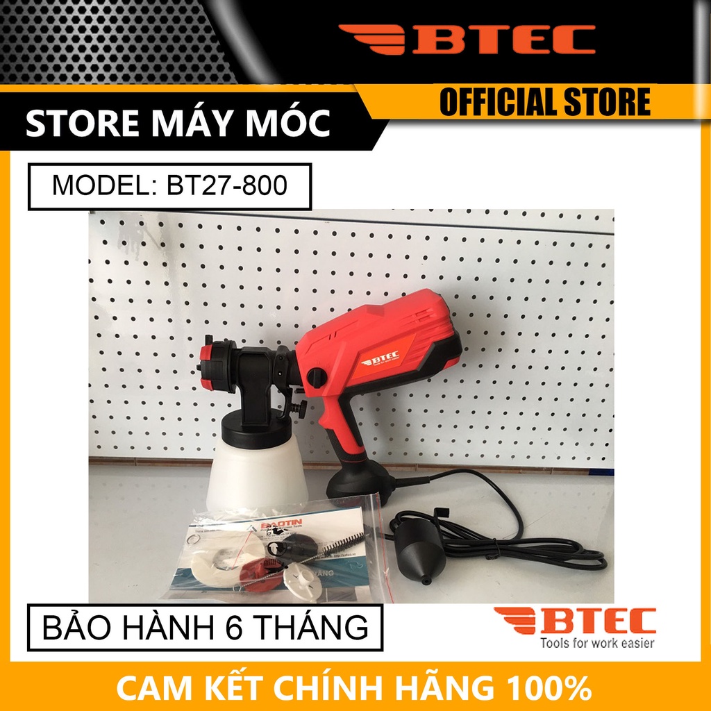 MÁY PHUN SƠN ĐIỆN CẦM TAY BTEC BT27-800 (600W) - HÀNG CHÍNH HÃNG