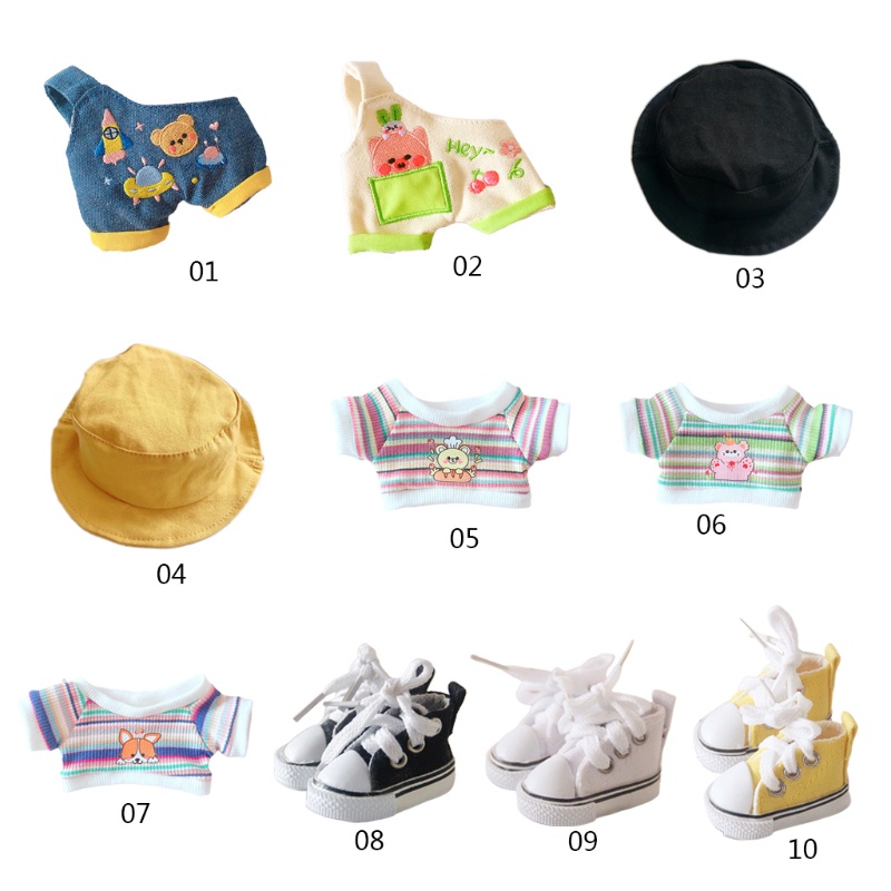 Quần Yếm / Giày / Mũ 20cm Thay Đổi Được Dành Cho Búp Bê Barbie