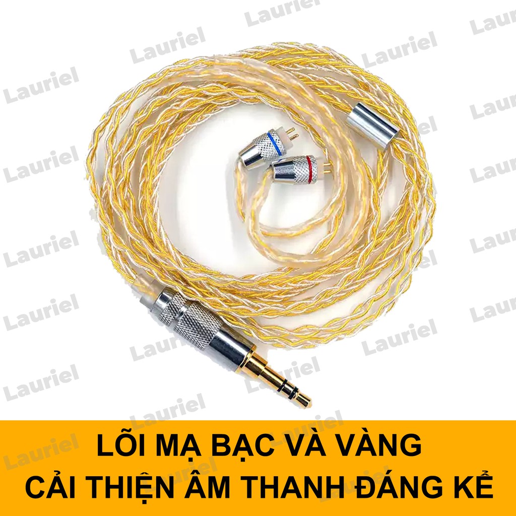 Cáp nâng cấp tai nghe mạ bạc vàng dành cho ZSTpro ZSNpro ZS10pro MMCX...