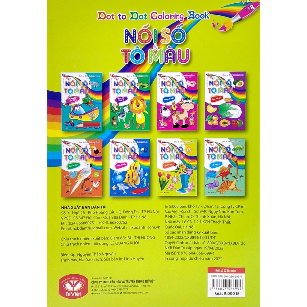 Sách Dot To Dot Coloring Book - Nối Số &amp; Tô Màu - Các Loài Hoa