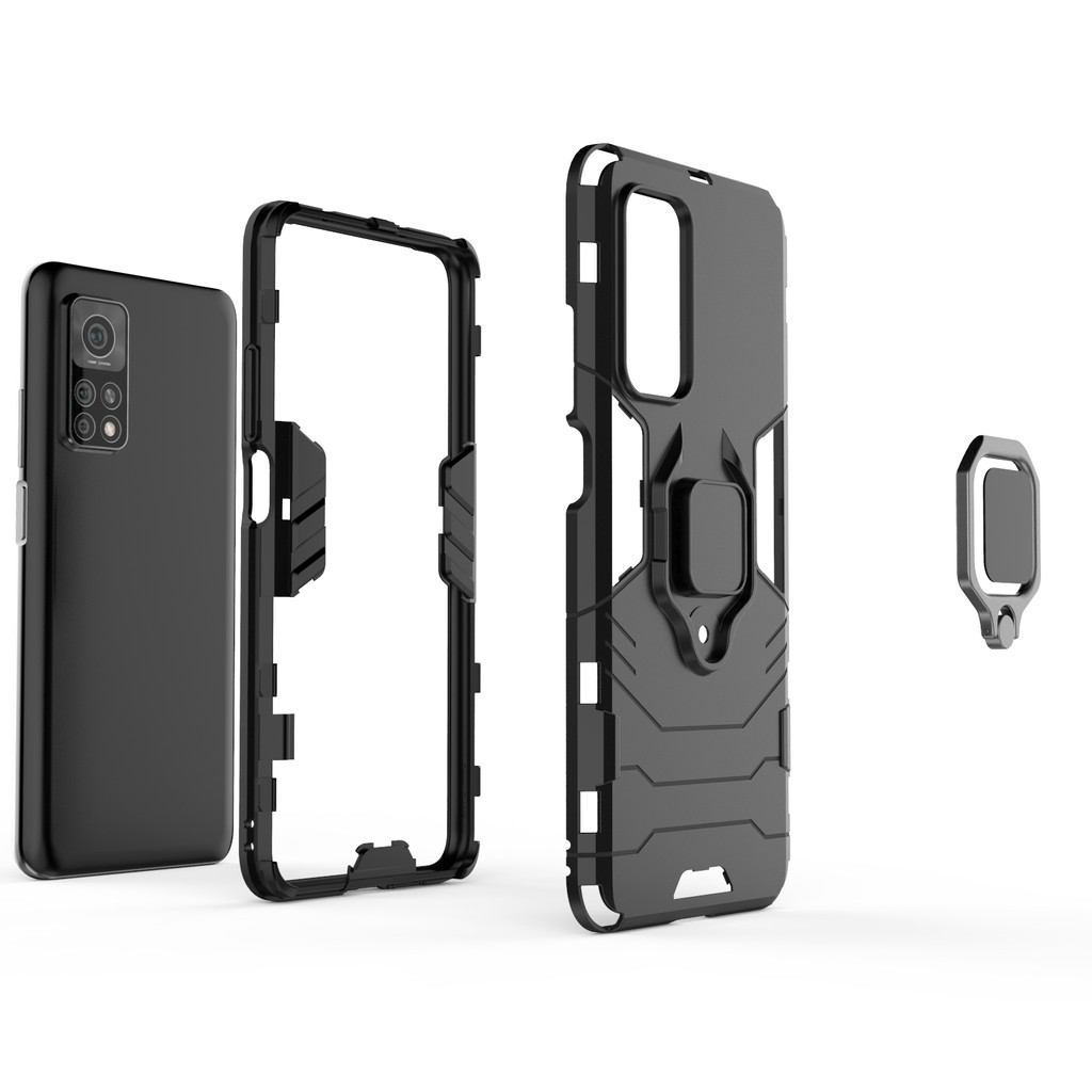 Ốp lưng Xiaomi Mi 10T Pro / Mi 10T chống sốc Iron Man Iring giá đỡ mặt lưng xem phim