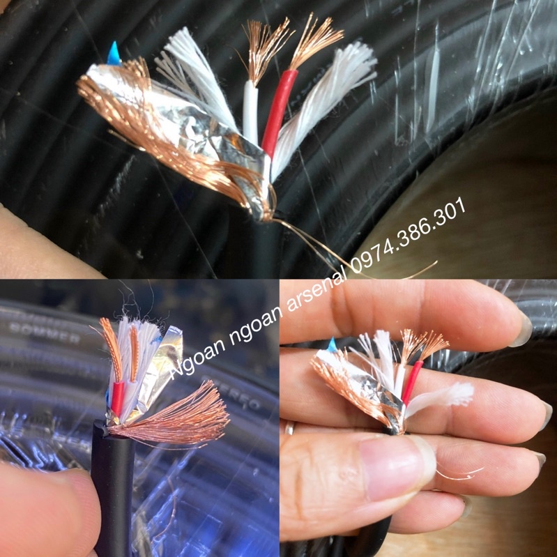 Dây tín hiệu 2 lõi và lưới chống nhiễu nhập khẩu hãng CBL- LS. Dây đồng, vỏ mềm dẻo. Báo giá 1m