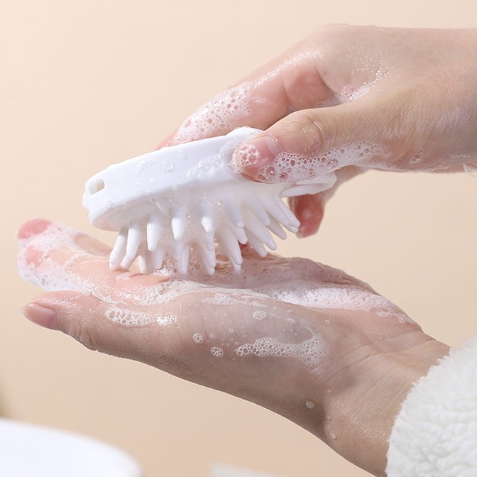 Lược gội đầu SILICONE giúp massage da đầu giảm rụng tóc