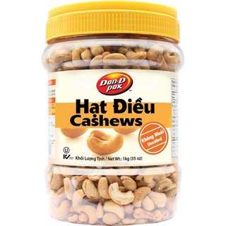 Hạt điều không muối 1kg Dan D Pak