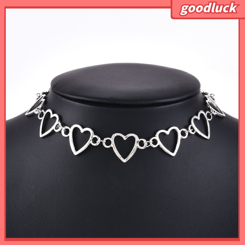 Vòng cổ Choker Mặt Hình Trái Tim Đơn Giản Dành Cho Nữ