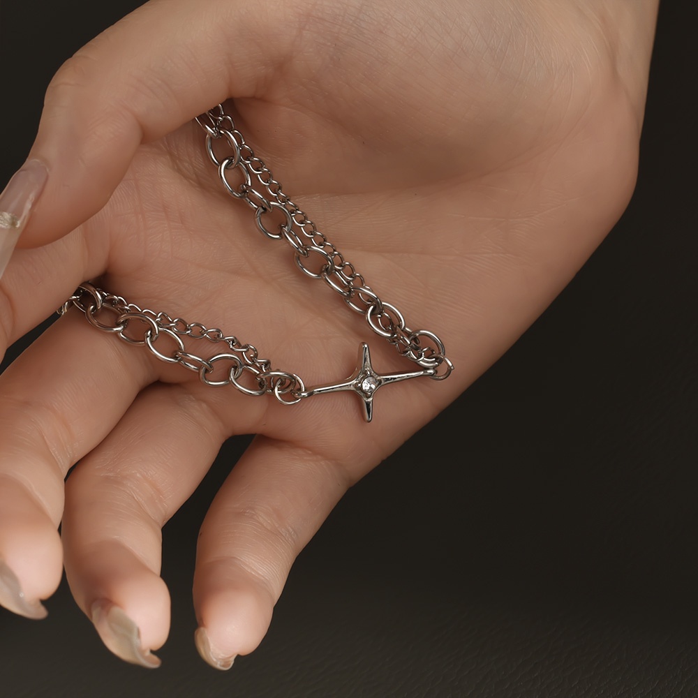 Vòng Đeo Tay Kiểu Mắt Xích Đơn Giản Thời Trang Hàn Quốc