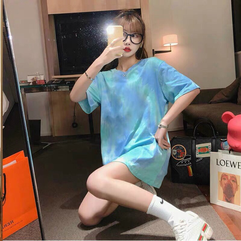 Áo thun loang Cotton form rộng Cực đẹp , tôn dáng phong cách hàn quốc mới độc lạ KME