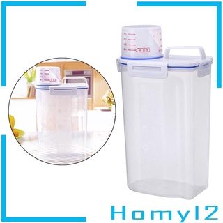 Plastic Cereal Dispenser Storage Box Food Grain Rice Container 2.5L