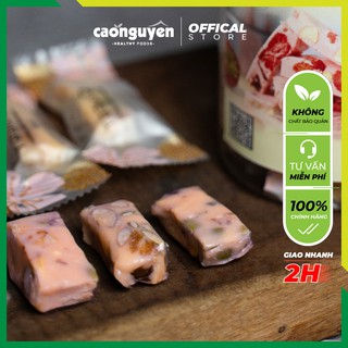 Kẹo Sữa Hạt Nougat Vị Dâu - Kẹo ngũ cốc ăn kiêng không đường - Món quà hạnh phúc