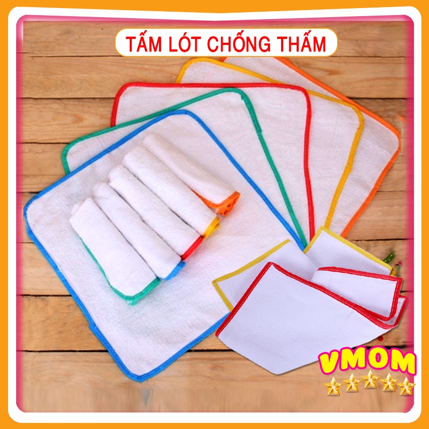 Tấm Lót Chống Thấm Cho Bé, Vải Cotton Mềm Mại, Cùng Lớp Nilon Thay Tã Bỉm - 1 Chiếu Lót Chống Thấm Trắng