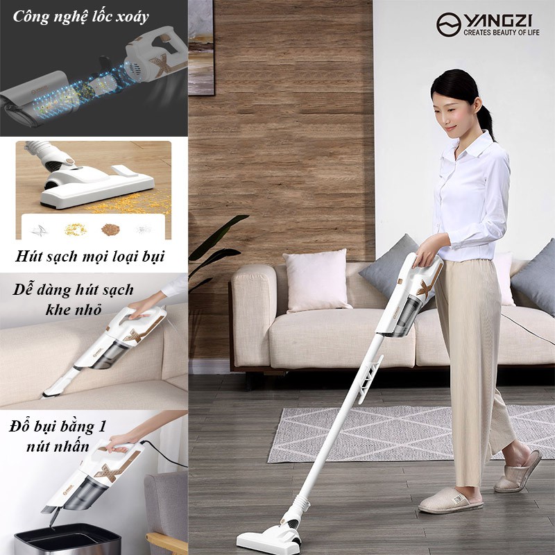 Máy hút bụi cầm tay Yangzi vô cùng tiện lợi và lực hút cực khỏe công suất 600W
