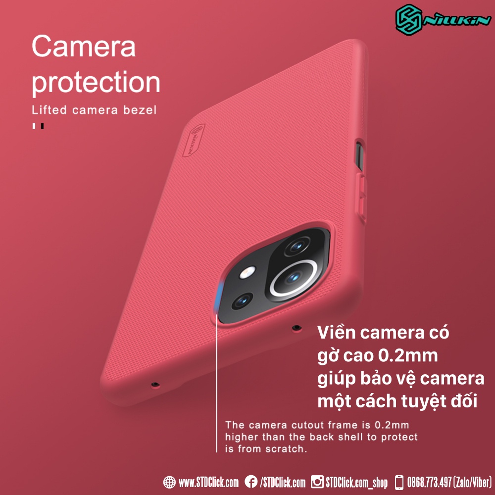ỐP LƯNG XIAOMI MI 11 LITE 5G - MI 11 LITE 4G - 11 LITE 5G NE NILLKIN NHỰA CỨNG SẦN CHÍNH HÃNG