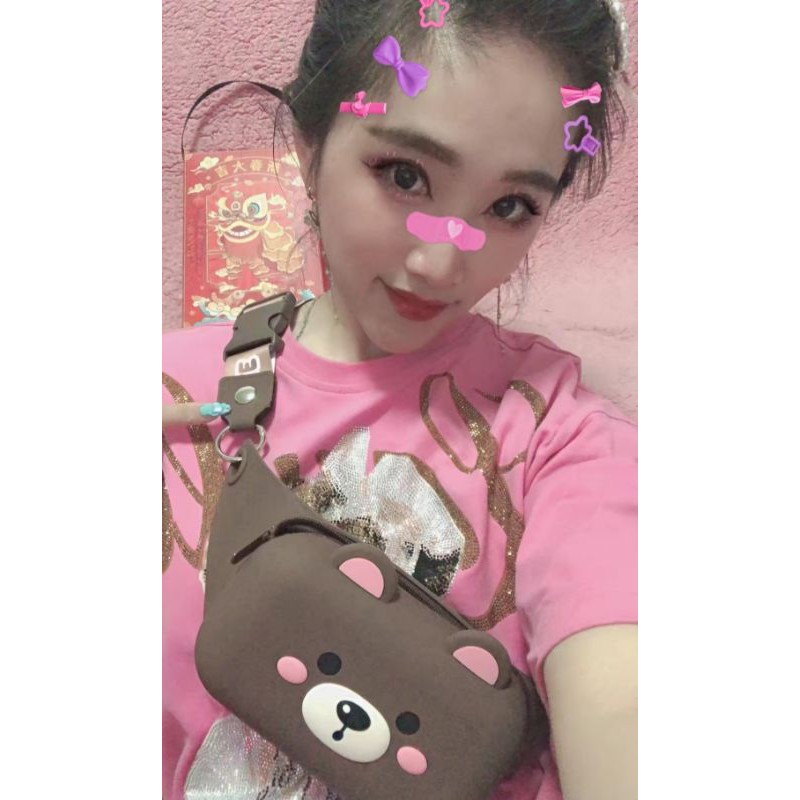 Túi gấu brown hot hit silicon