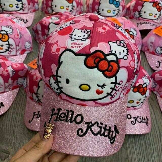 Mũ, nón hello kitty kim sa siêu dễ thương cho bé gái