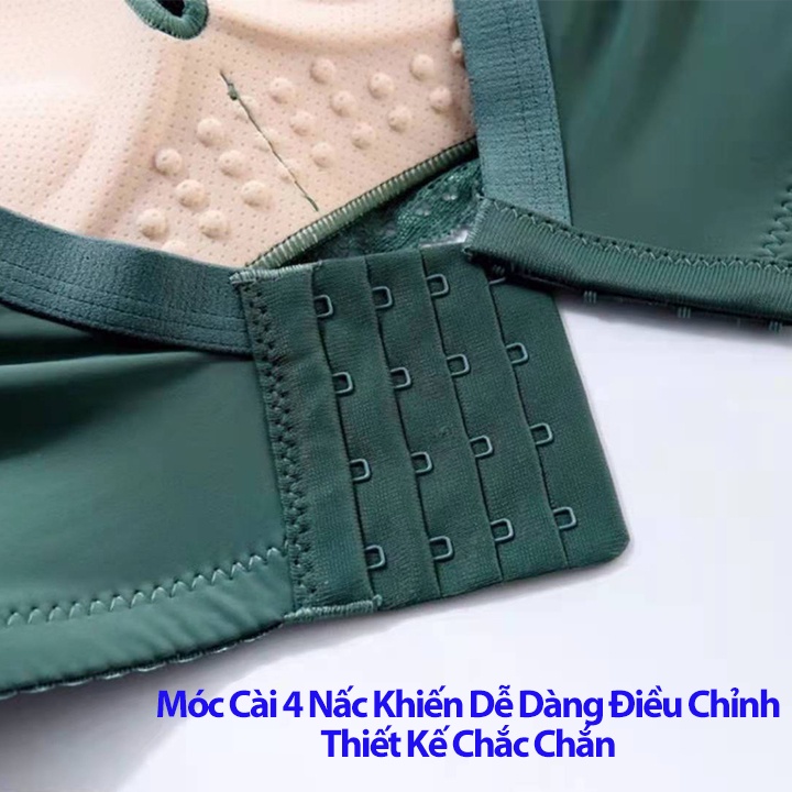 Áo Lót Nữ Có Ren Che Ngực Kín Đáo - Áo Lót Nữ ALN07 Không Gọng Nâng Ngực Hạt Massage Ngực Cao Cấp