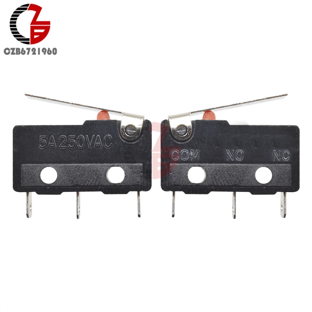 10Pcs KW11-3Z 5A 250V Microswitch 3Pin Tact Switch Buckle Micro Switch Sensitive Switch for Household Appliances