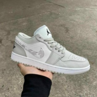 Giày thể thao Air Jordan 1 Low White Camo cổ thấp ảnh thật 100%