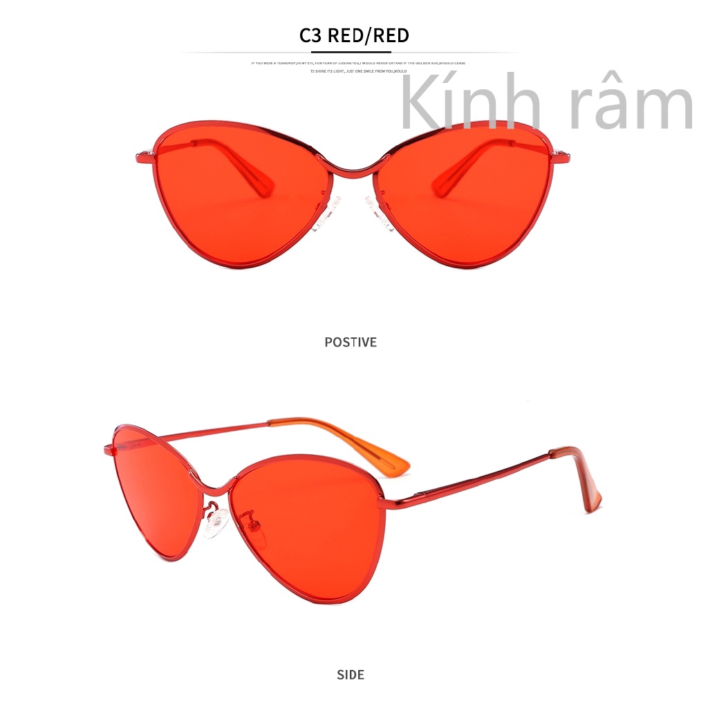 Kính mát hình tam giác nhiều màu sắc lựa chọn