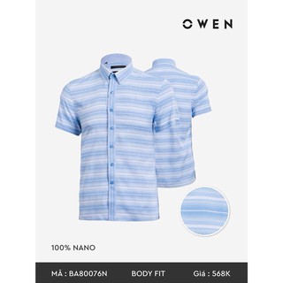Áo sơ mi ngắn tay Owen chính hãng - BA80076N