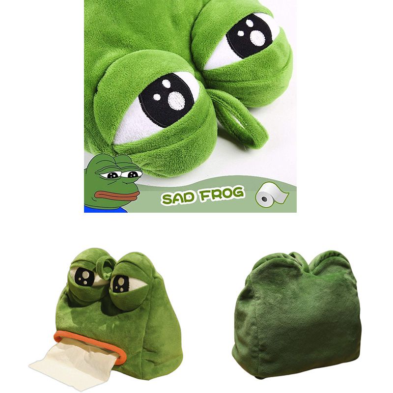 Giá Đỡ Khăn Giấy Chống Bụi Hình Chú Ếch Sáng Tạo