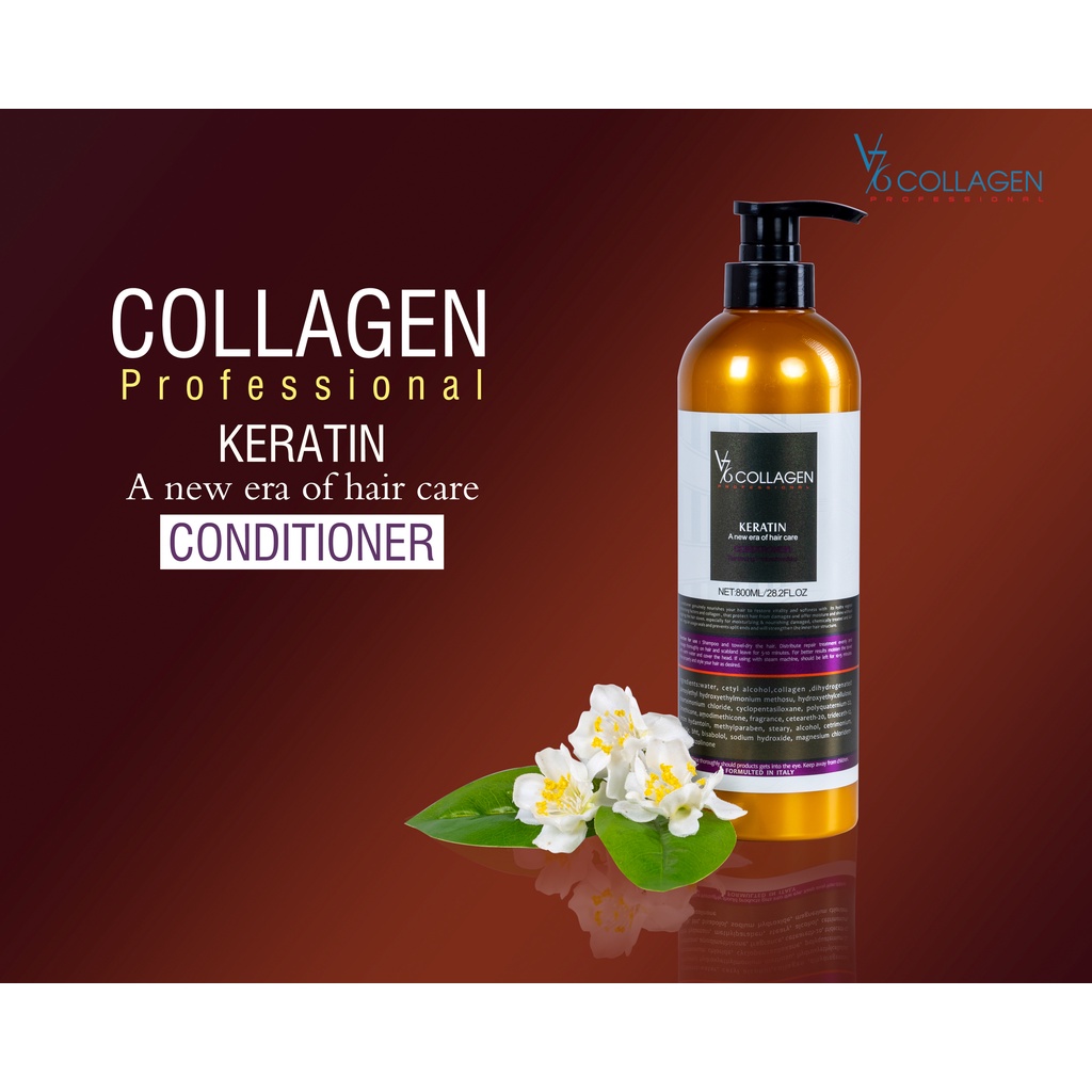 Dầu gội xả phục hồi tóc hư tổn V76 Collagen Italy 500ml - 800ml