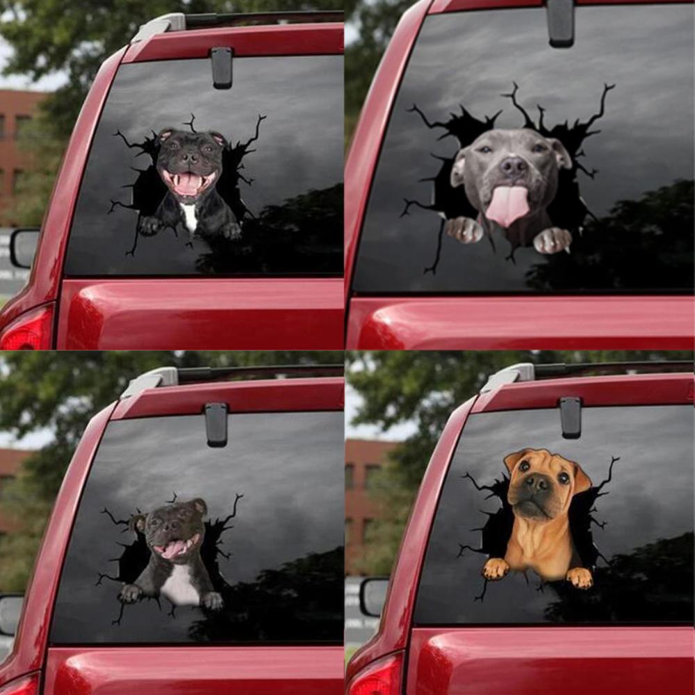 WTTLE Sticker Dán Cửa Sổ Xe Hơi Bằng PVC Chống Thấm Nước Họa Tiết Vui Nhộn