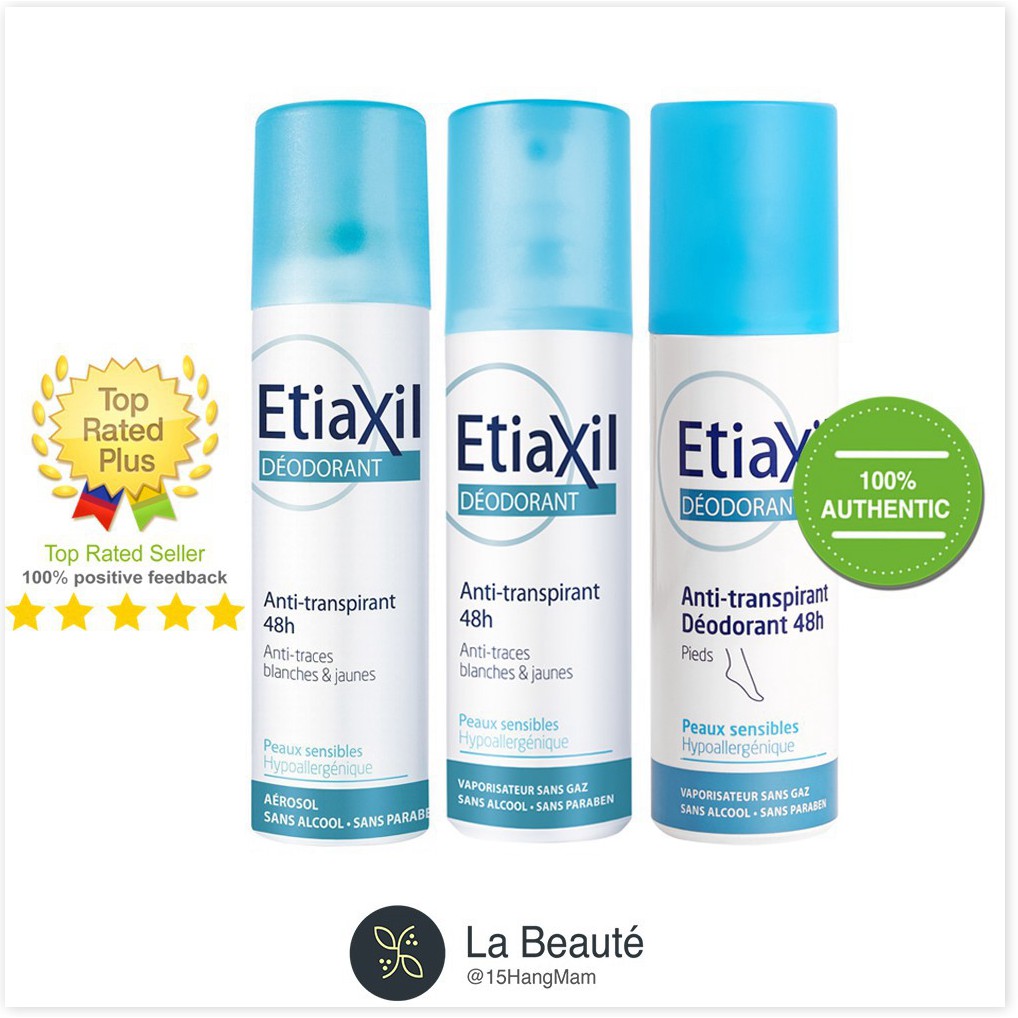 [Mã giảm giá mỹ phẩm chính hãng] Xịt Etiaxil Deodorant Anti-Transpirant 48h - Xịt Khử Mùi Cho Cơ Thể [Nhiều Loại Dung Tí