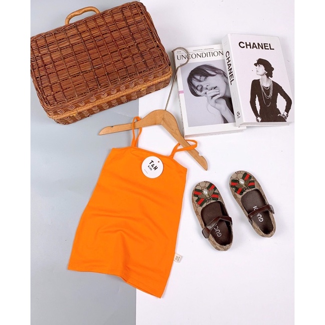 váy 2 dây cotton cực xinh cho bé gái - v2dct