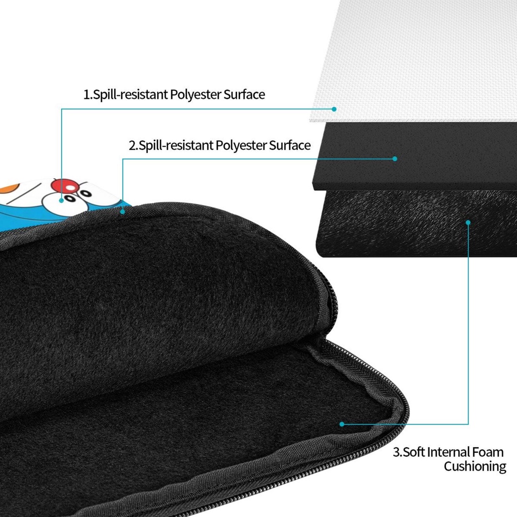 Túi Đựng Laptop Chống Sốc Hình Doraemon 10-17 INCH