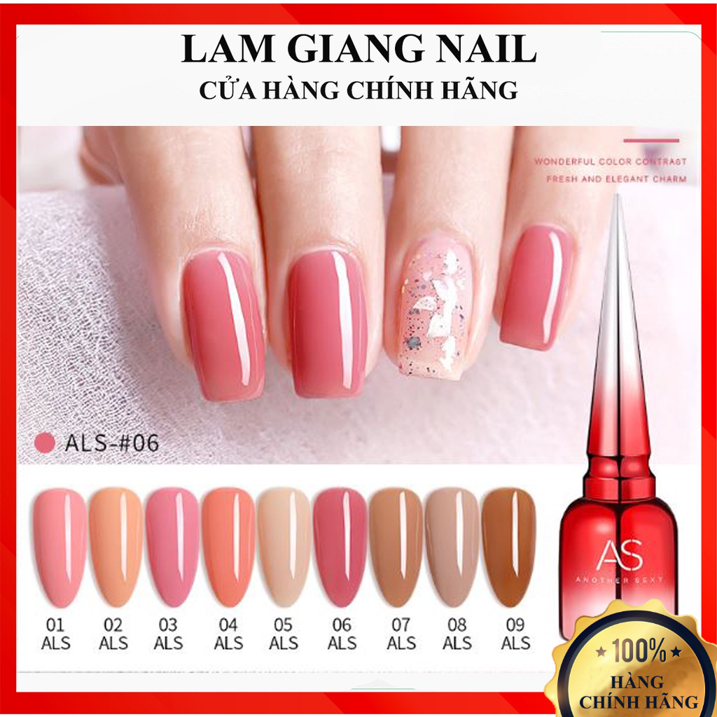Sơn gel AS đỏ nhọn màu NUDE mã ALS 9 chai 15ml siêu HOT siêu xịn
