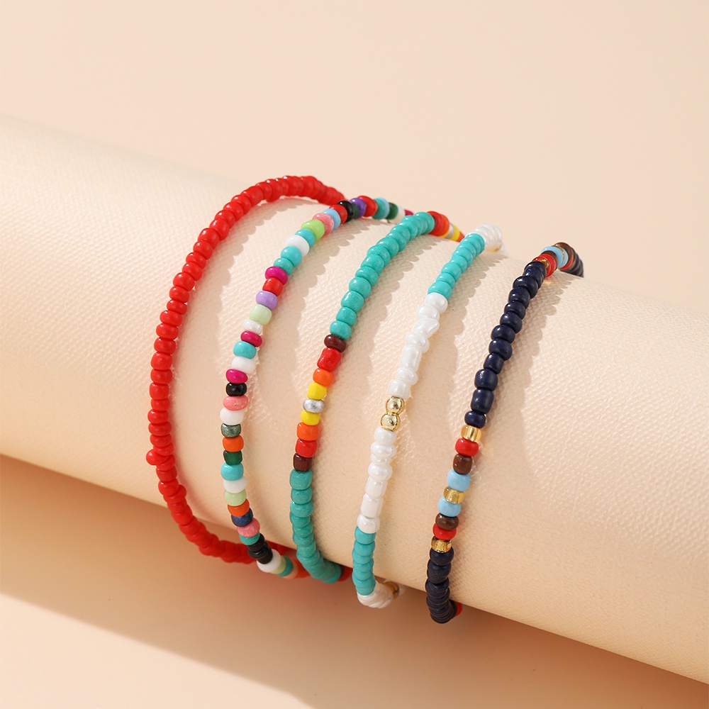 Vòng đeo tay iF YOU kiểu xâu hạt co giãn tốt hình hoa phong cách boho cổ điển cho nữ