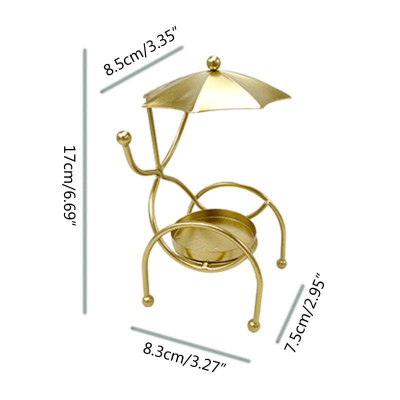 Giá Đỡ Nến Hình Ghế Bãi Biển Mini Bằng Sắt Rèn Luyện Trang Trí Nhà Cửa / Sự Kiện