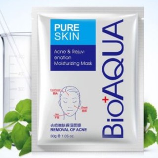 Mặt nạ xóa mụn cấp ẩm mịn da Pure Skin Bioaqua
