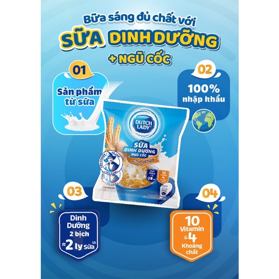 Sữa ngũ cốc dinh dưỡng Cô gái Hà Lan