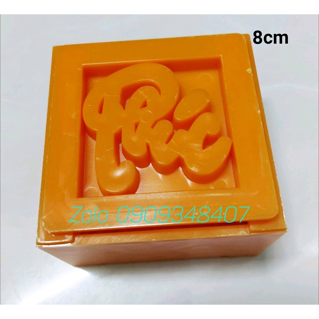 Khuôn Xôi Vuông 8cm Chữ Phúc Lộc Thọ Tài
