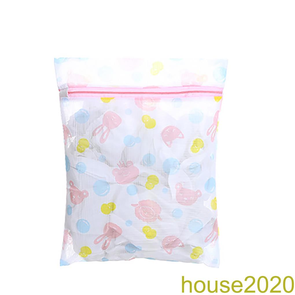[house]Mesh Laundry Bag Washing Clothes Care Pouch Lingerie Bra Travel Protective Storage Organizer