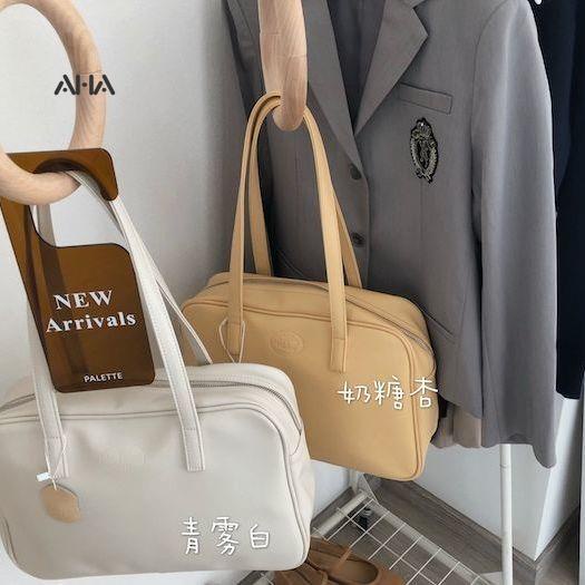 AHA OFFICIAL Túi Tote Đeo Vai Kích Thước Lớn Phong Cách Preppy Nhật Bản Mới Dễ Phối Đồ Cho Nữ