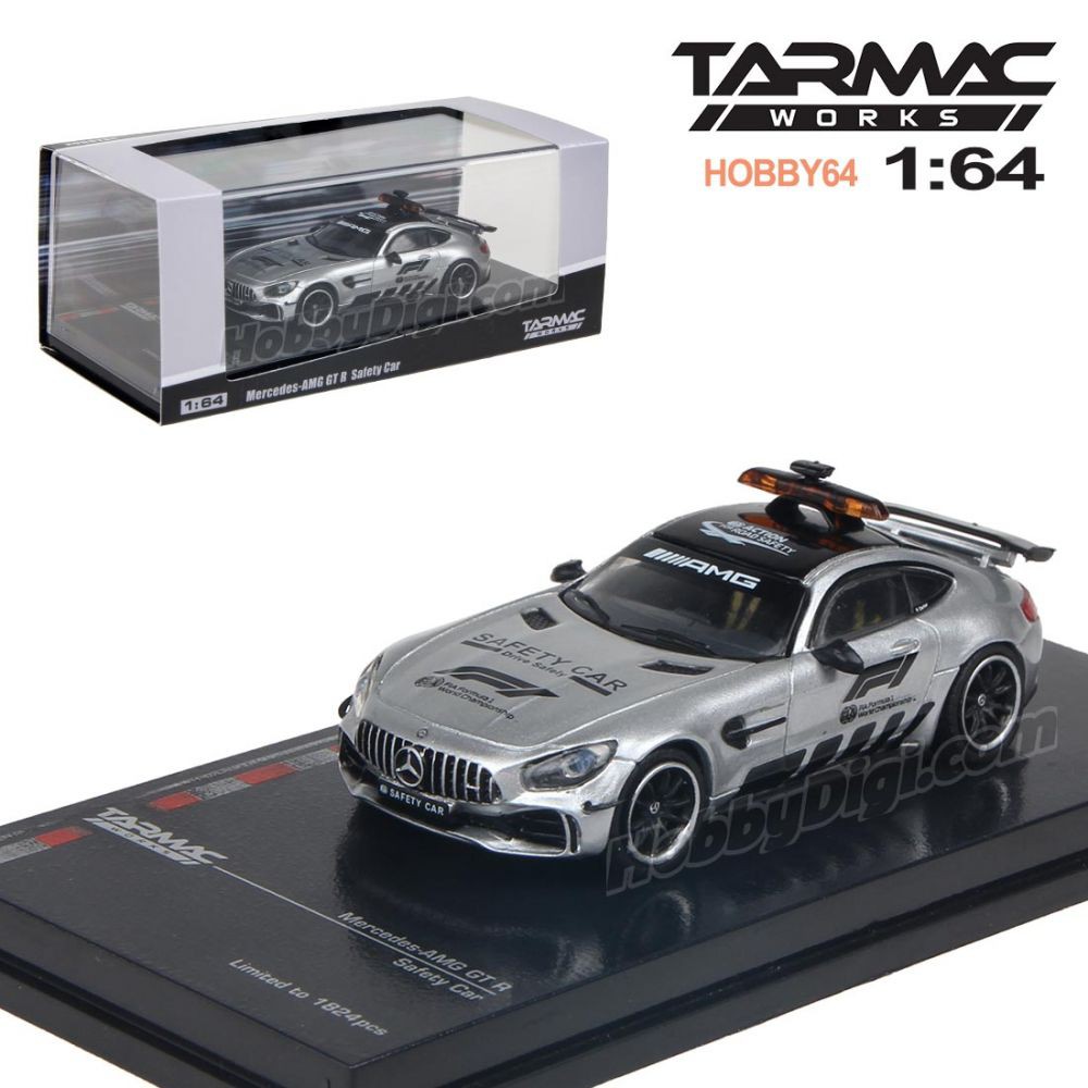 Xe Mô Hình Mercedes - AMG GT R Safety Car 1:64 Tarmac Works ( Bạc )