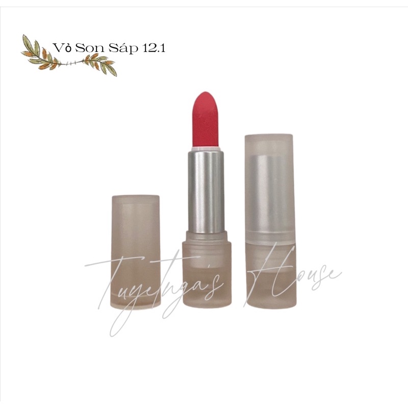 Vỏ Son Trắng Đựng Son Đổ Khuôn 12.1mm