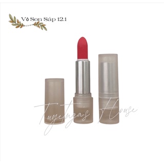 Vỏ son trắng đựng son đổ khuôn 12.1mm