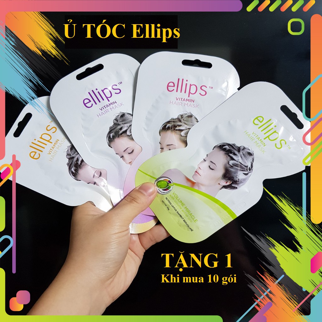 (CHÍNH HÃNG) MẶT NẠ Ủ TÓC ELLIPS HAIR MASK - VITAMIN CHĂM SÓC TÓC TỪ GỐC (GÓI 20 GR)