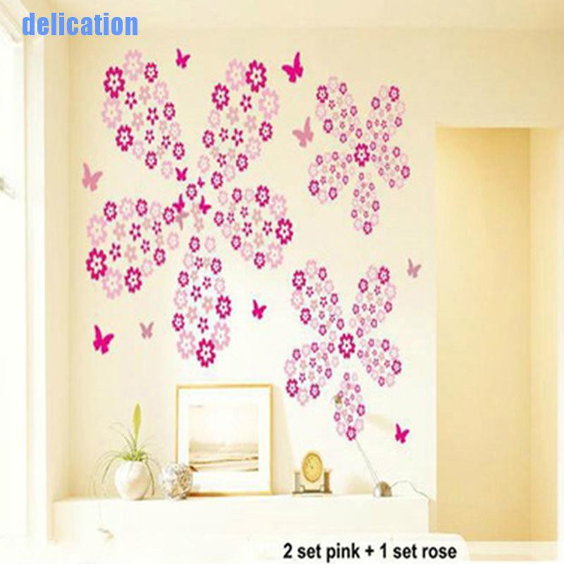 Bộ 108 Bông Hoa Và 6 Sticker Dán Tường Độc Đáo