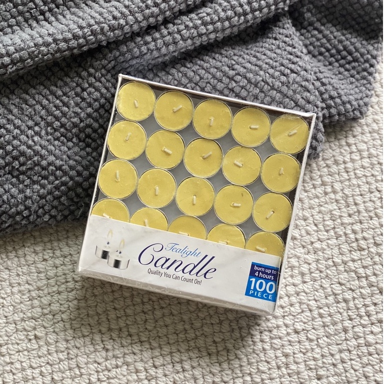 Nến bơ sạch tealight 100 viên cháy 3-4h