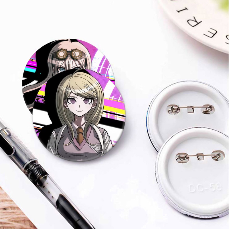 flowersqueen Ghim Cài Áo Họa Tiết Hoạt Hình Danganronpa Độc Đáo V3 Sử Dụng Dễ Dàng